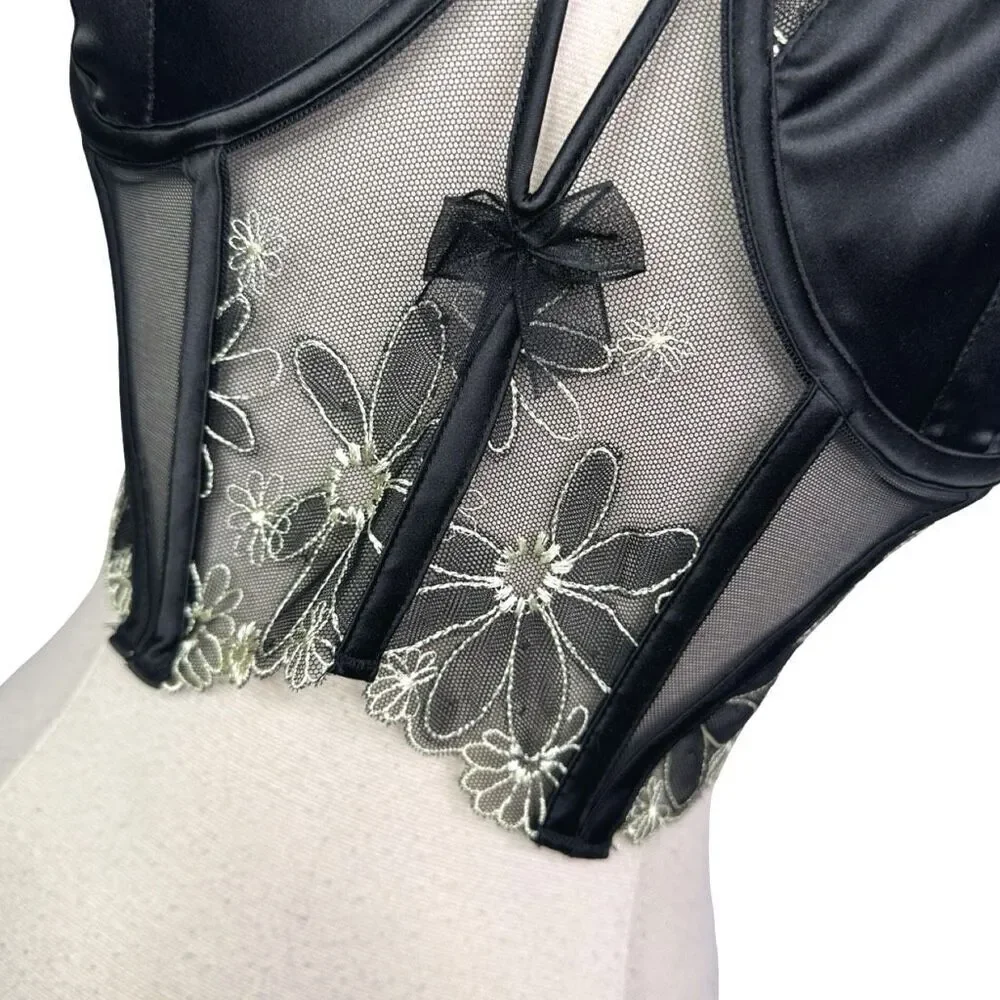 For Love & Lemons x Victoria’s Secret Daisy Lashes Bustier - Size 38C